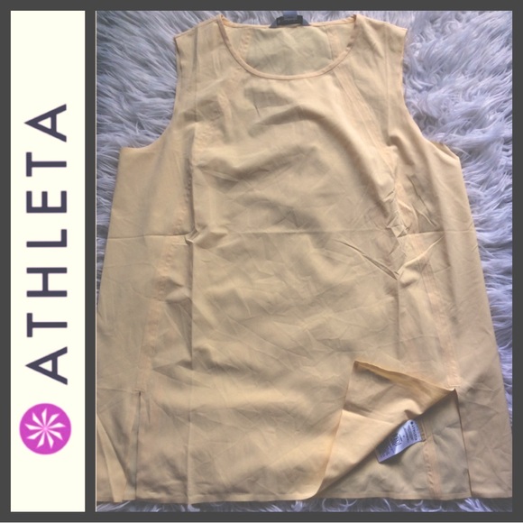 NWOT Athleta Zephyr Refined Tank Top in Yellow - Picture 4 of 7